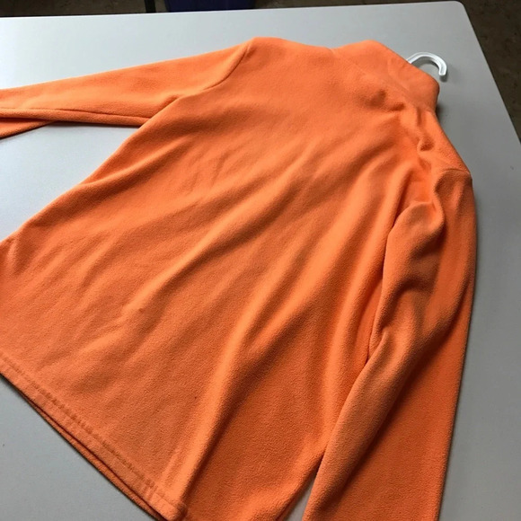 Champion Orange Fleece Size XL Kids Sweatshirt Quarter Zip - Picture 4 of 4
